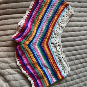 Rainbow Crochet Shorts 🌈